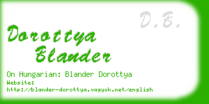 dorottya blander business card